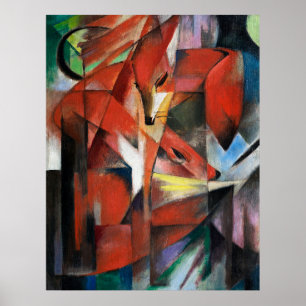 Franz Marc The Foxes (1913) Poster