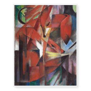Franz Marc - The Foxes, 1913 Temporary Tattoos