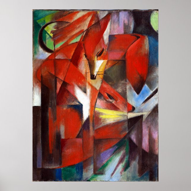 Franz Marc The Foxes Poster (Front)