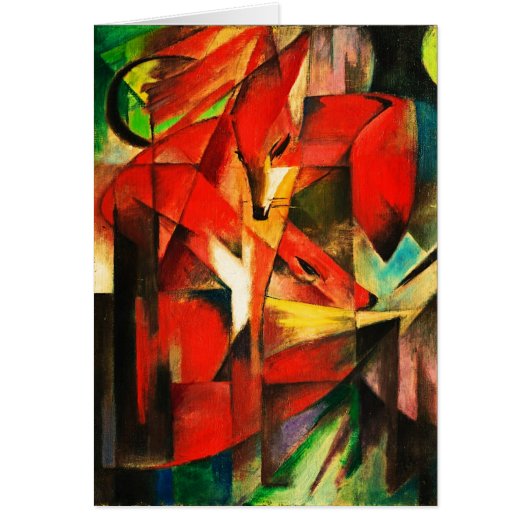 Franz Marc The Foxes Red Fox Modern Art Painting (Front)