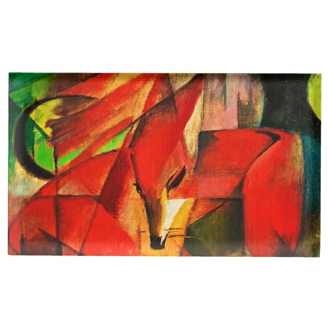 Franz Marc The Foxes Red Fox Modern Art Painting Table Card Holder (Front)