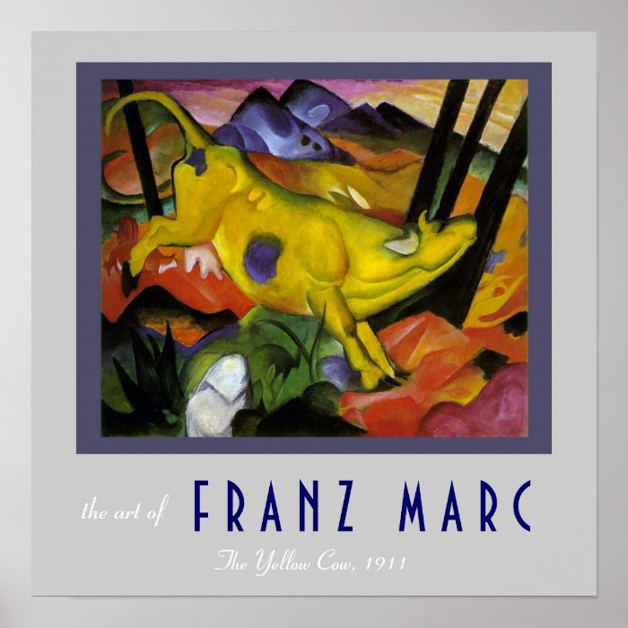 yellow cow by franz marc