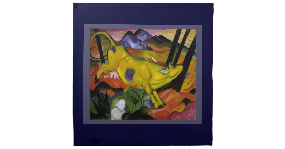 Purple and Yellow Cow