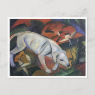 Franz Marc - Three Animals 1912 dog fox cat oil Postcard
