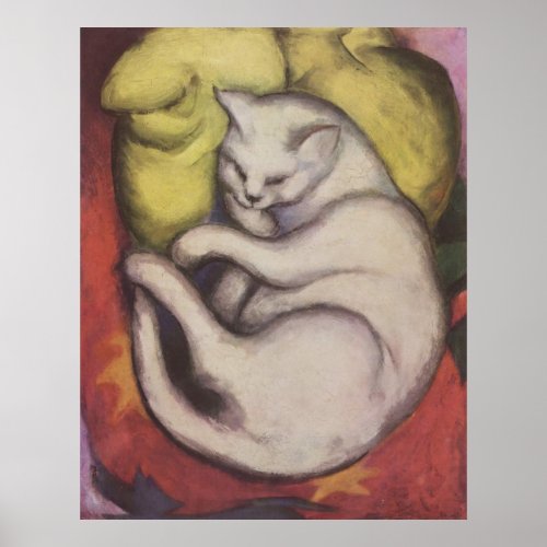 Franz Marc _ Tomcat w Yellow Cushion 1912 Cat Tom Poster