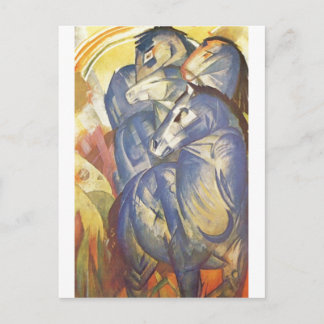 Franz Marc - Tower of Blue Horses 1913 Equestrian Postcard