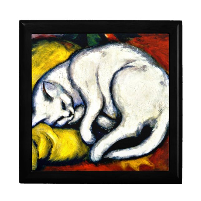 Franz Marc - White Cat. Franz Marc 1912 painting. Gift Box (Front)