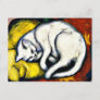Franz Marc - White Cat. Franz Marc 1912 painting. Postcard