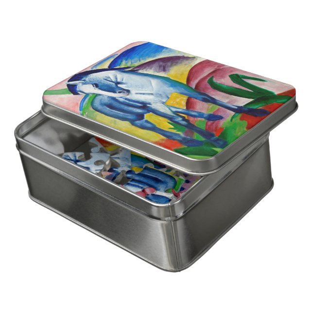 Franz Marc's Blue Horse  Jigsaw Puzzle (Lid Open)