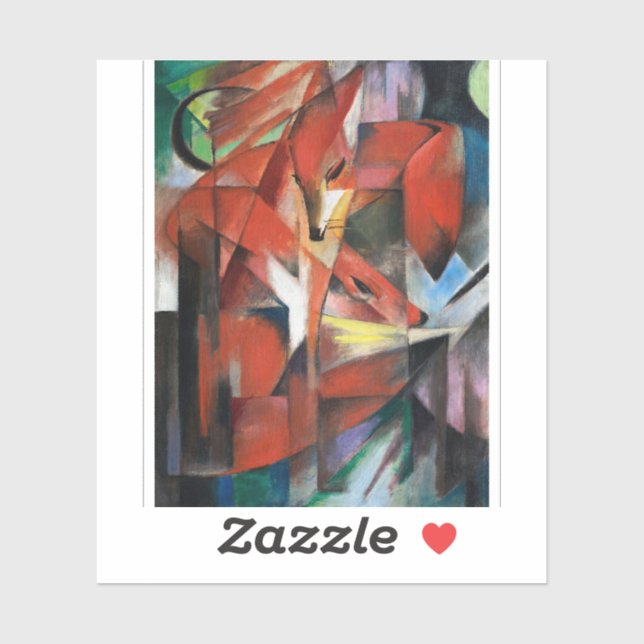 Franz Marc's The Foxes (1913)  Sticker (Sheet)