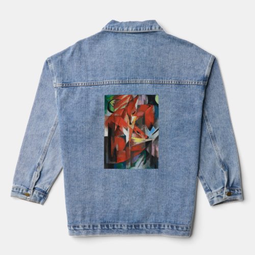 Franz Marcs The Foxes Famous Cubism Painting  Denim Jacket