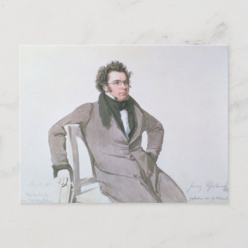 Franz Schubert  1825 Postcard