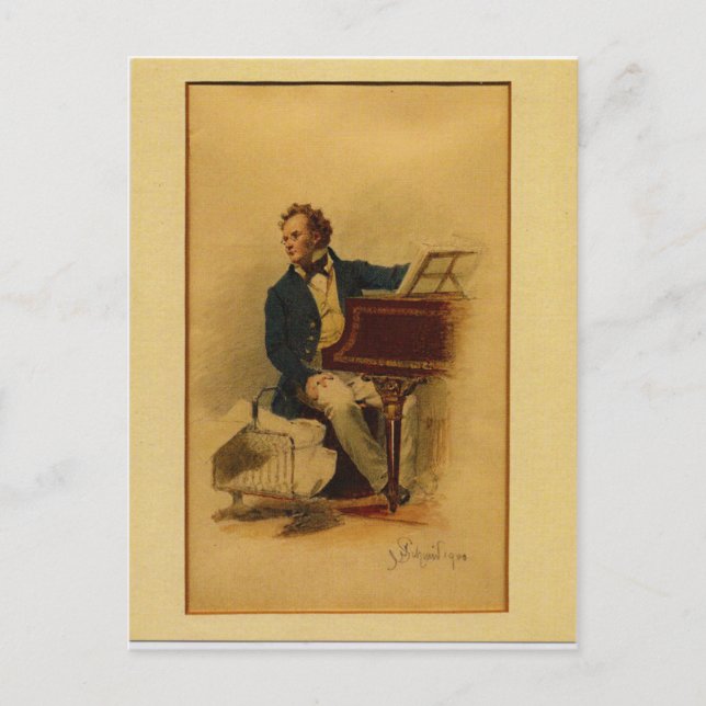 Franz Schubert by Julius Schmid Postcard (Front)