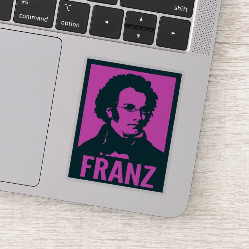 Franz Schubert Pop Art Portrait Custom Cut Vinyl Sticker