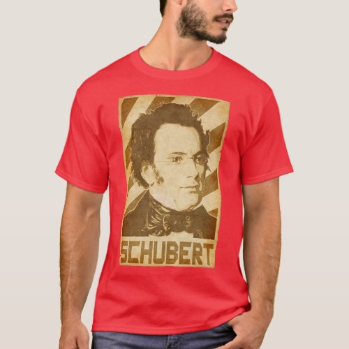 Franz Schubert Retro Propaganda T_Shirt