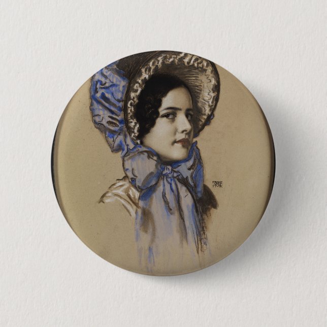Franz Stuck Art Pinback Button (Front)