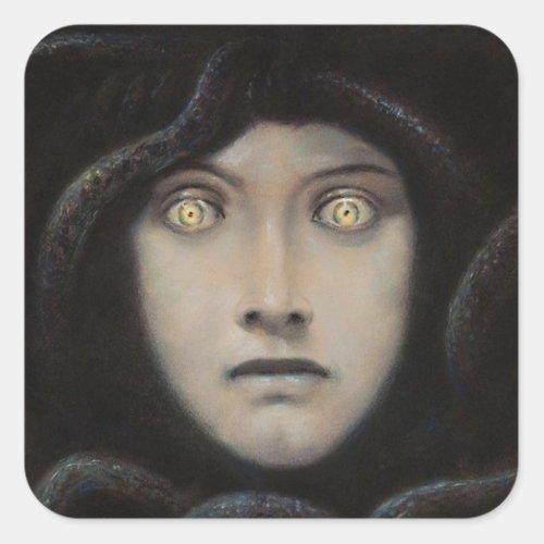 Franz Von Stuck _ Head Of Medusa Square Sticker