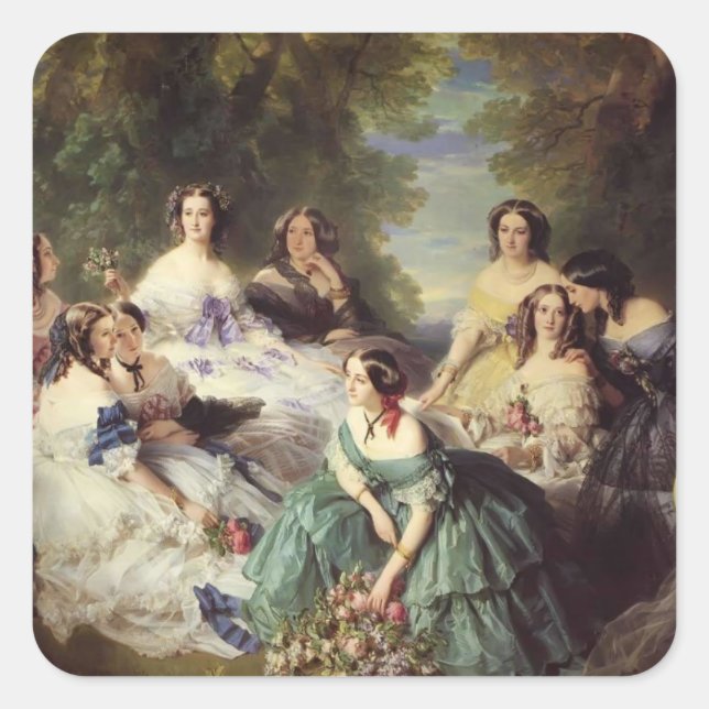 Franz Winterhalter-Empress Eugenie with her Ladies Square Sticker (Front)