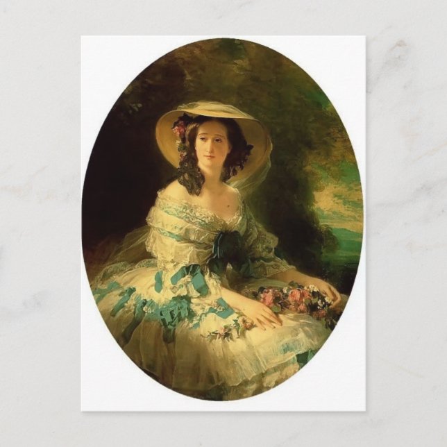 Franz Winterhalter- Eugénie de Montijo Postcard (Front)