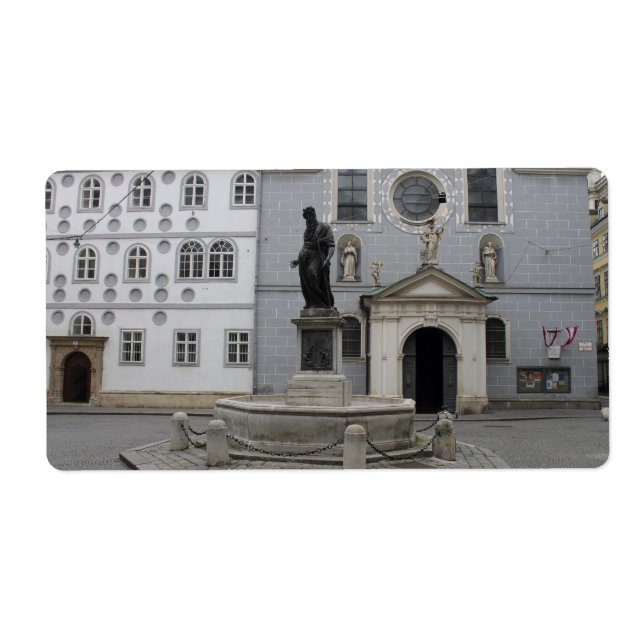Franziskanerplatz Vienna Austria Label (Front)