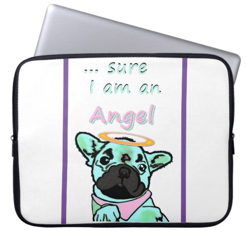 Franzsische Bulldogge Angel  Laptopschutzhlle Laptop Sleeve