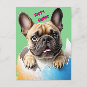 Französische Bulldogge Ei Ostern French Bulldog Holiday Postcard