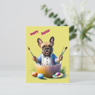 Französische Bulldogge Ei Ostern French Bulldog Holiday Postcard