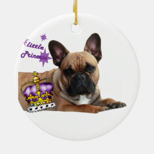Französische Bulldogge Kleine Prinzessin  Ceramic Ornament