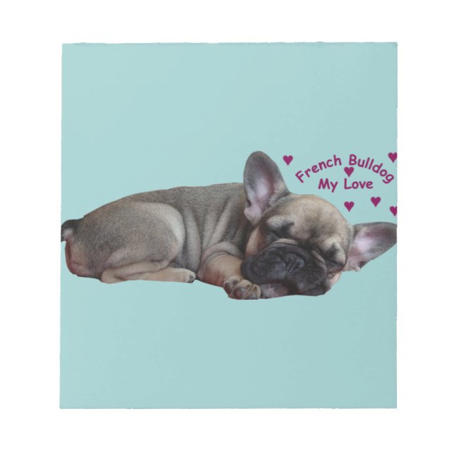 Französische Bulldogge Notepad (Front)