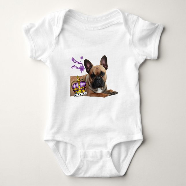 Französische Bulldogge Princess French Bulldog Baby Bodysuit (Front)