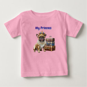 Französische Bulldogge Princess French Bulldog Baby T-Shirt
