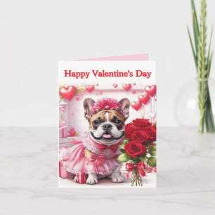 Französische Bulldogge Rosen French Bulldog Invitation