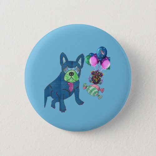 Franzsische_Bulldogge Sticker Button