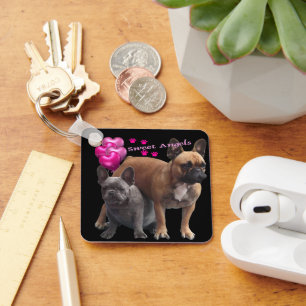 Französische Bulldogge Sweet Angel  Keychain