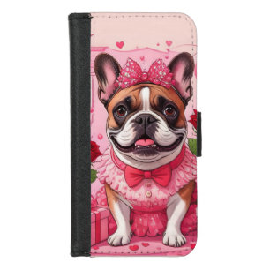 Französische Bulldogge Verliebt French Bulldog iPhone 8/7 Wallet Case