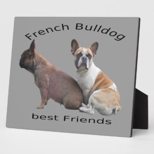 Französische Bulldoggen Fotoplatte Plaque
