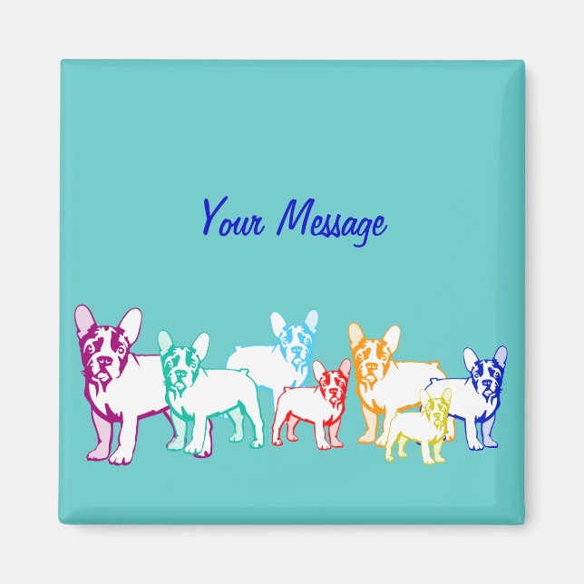 Französische Bulldoggen Geschenke Magnet (Front)