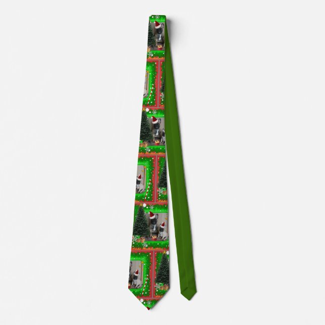 Französische Bulldoggen Weihnachten Krawatte Neck Tie (Front)