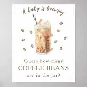 Frappe Coffee - How many coffee beans Poster