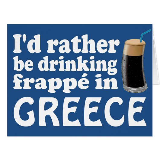 Frappé in Greece Cards (Front Horizontal)