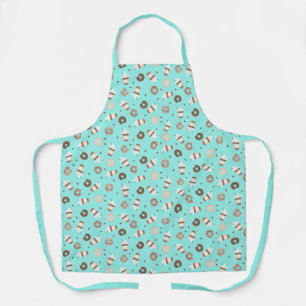 Frappuccino Coffee Sprinkled Donut Pattern Apron