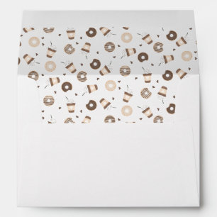 Frappuccino Coffee Sprinkled Donut Pattern Envelope
