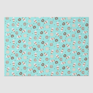Frappuccino Coffee Sprinkled Donut Pattern Tissue Paper