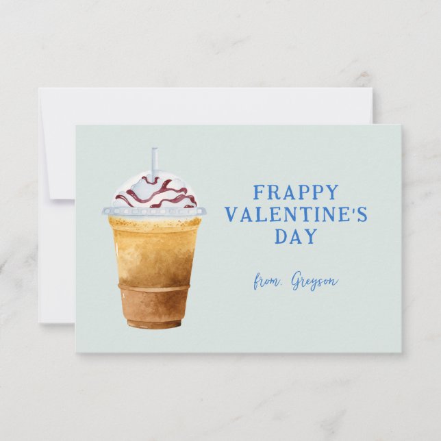 Frappy Valentine's Day | Frappe Valentine Note Card (Front)