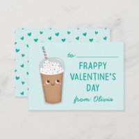Frappy Valentine's Day - Mint   Note Card