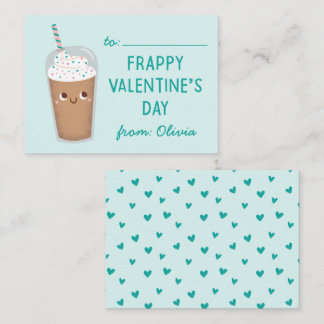 Frappy Valentine's Day - Mint Note Card