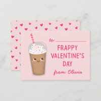 Frappy Valentine's Day   Note Card