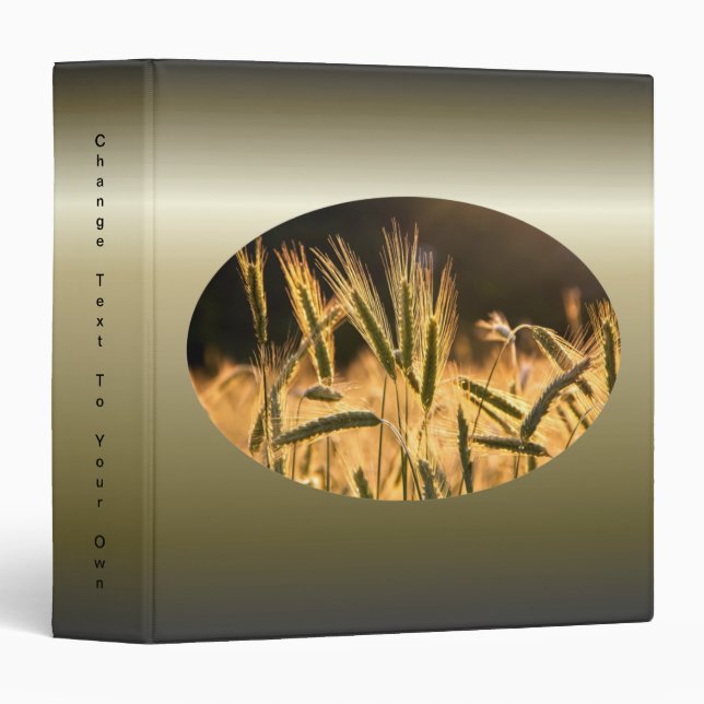 Frarm Fresh Wheat Field 3 Ring Binder (Front/Spine)