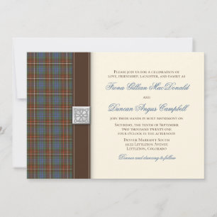 Fraser Ancient Hunting Tartan Wedding Invitation