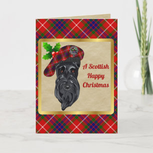 Fraser Badge & Tartan Personalized Xmas Card